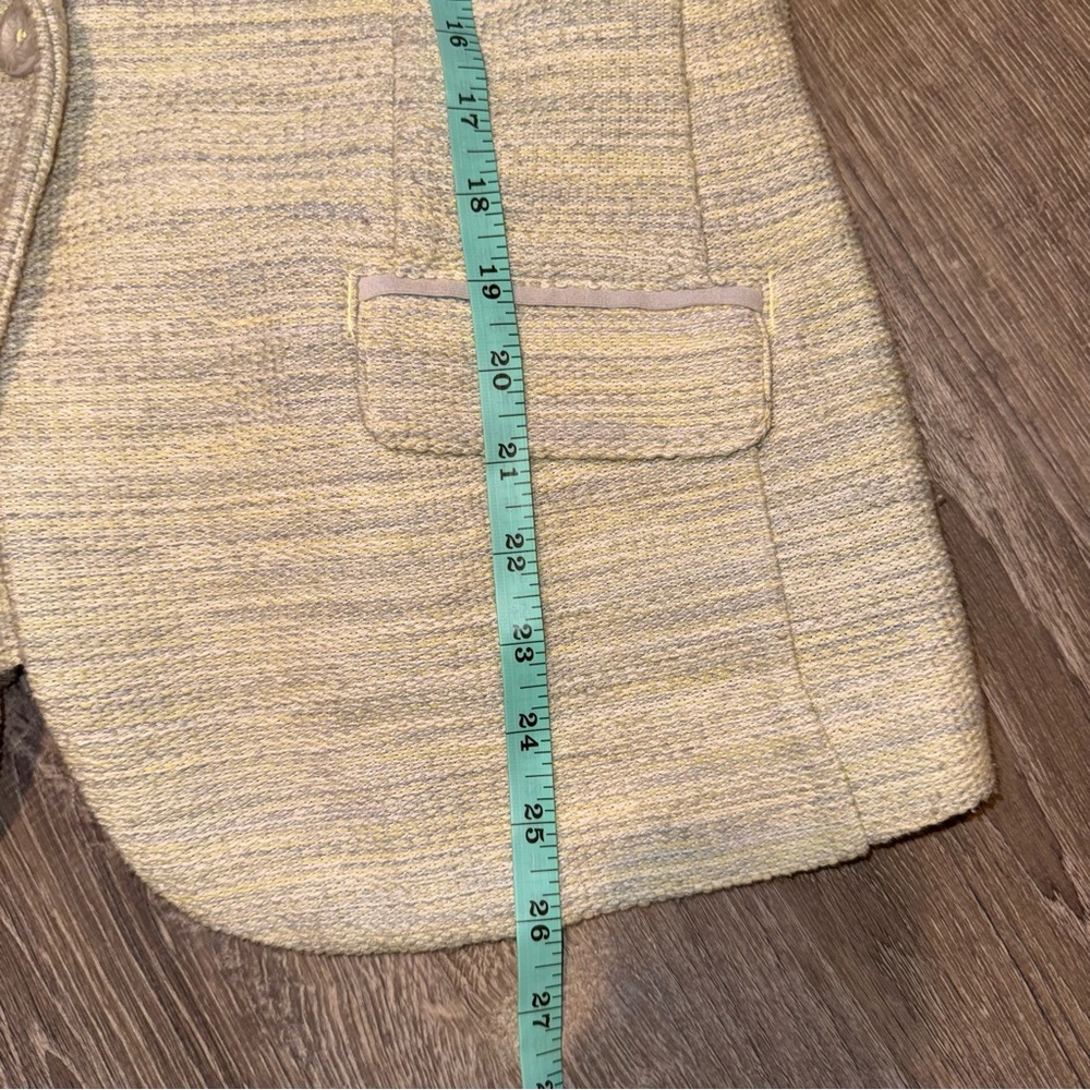 CAbi One Fine Day Lemon Zest Tweed Bouclé single button Blazer Jacket 8 - Picture 14 of 16